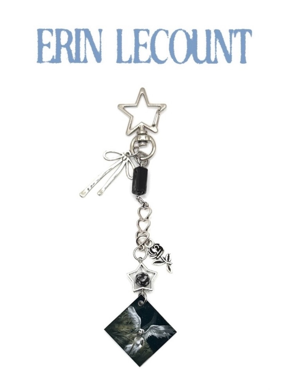 Erin LeCount I Am Digital, I Am Divine Album Charm Keychain | Purse Charm